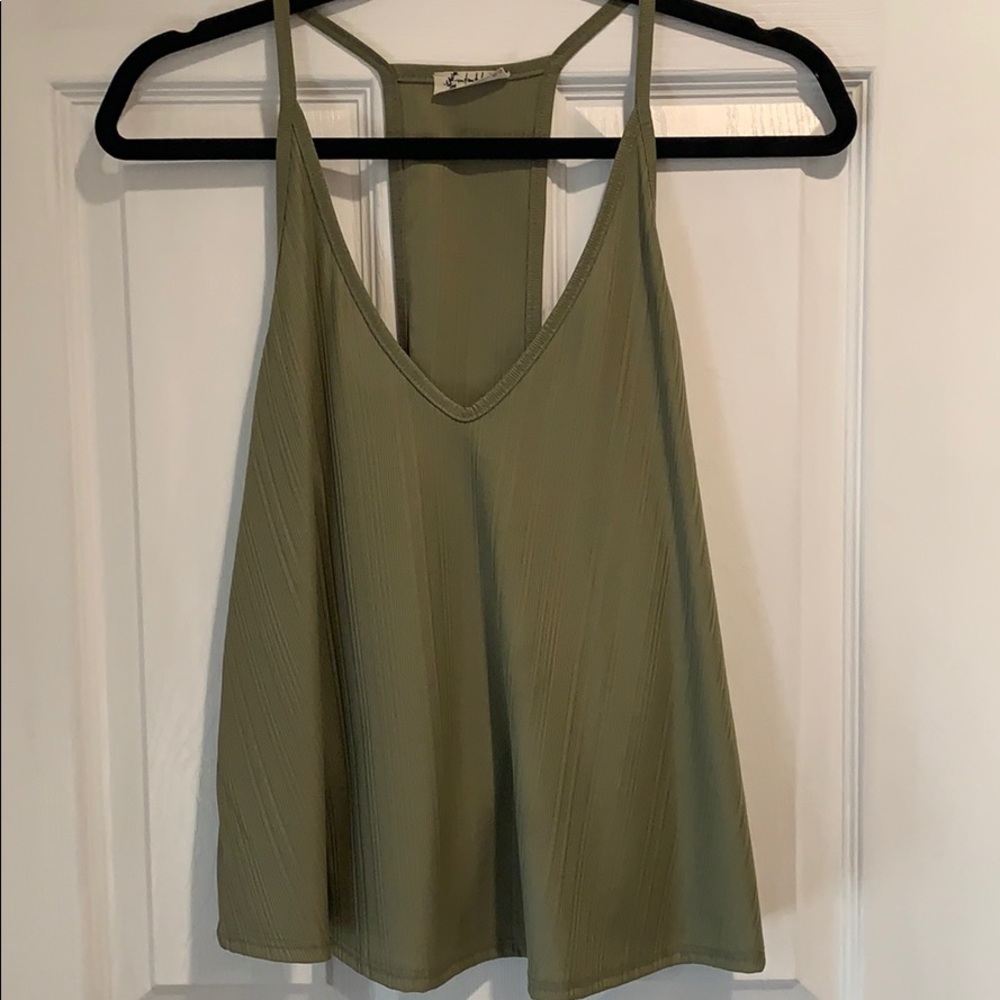 Olive green tank top